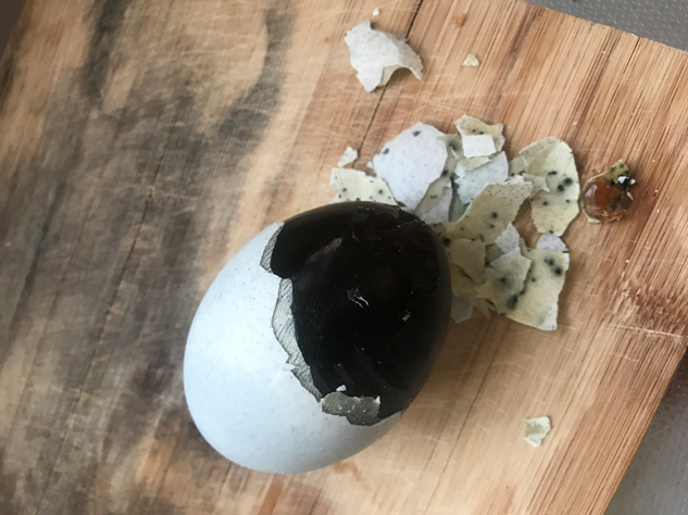 Яйцо стало черным. Сеоные яйца.