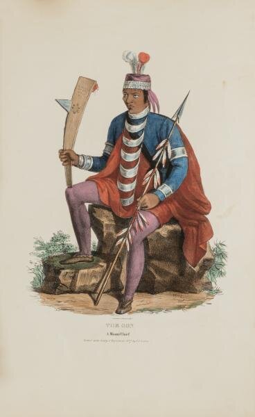 Вождь майми, 1835 год, худ. Джеймс Отто Льюис