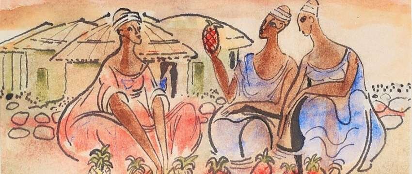 Акварельный рисунок Франсуазы Жило 