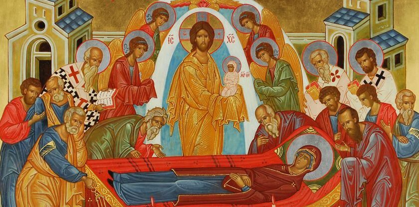 Успение Пресвятой Богородицы - фрагмент иконы