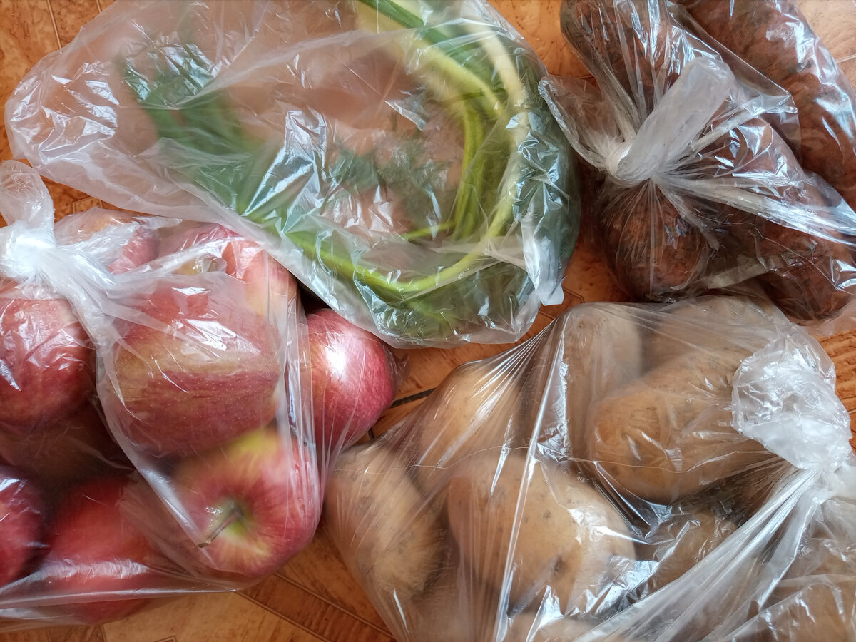 Покупки из овощного магазина