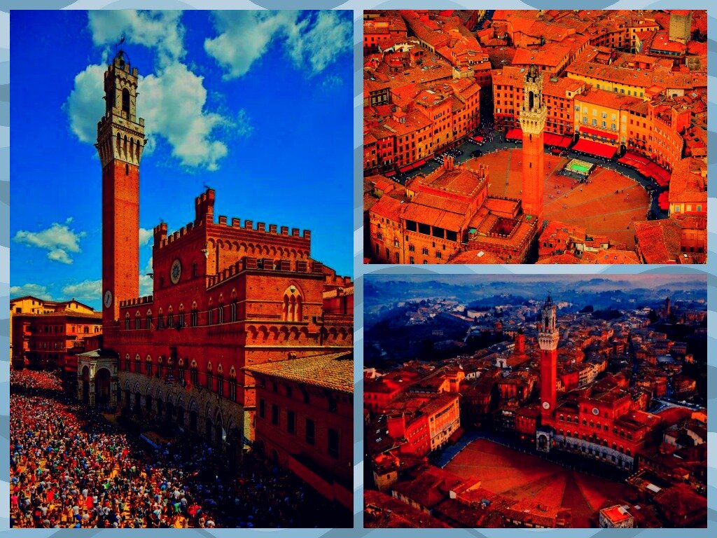 Италия - Сиена - Прекрасная Piazza del Campo.