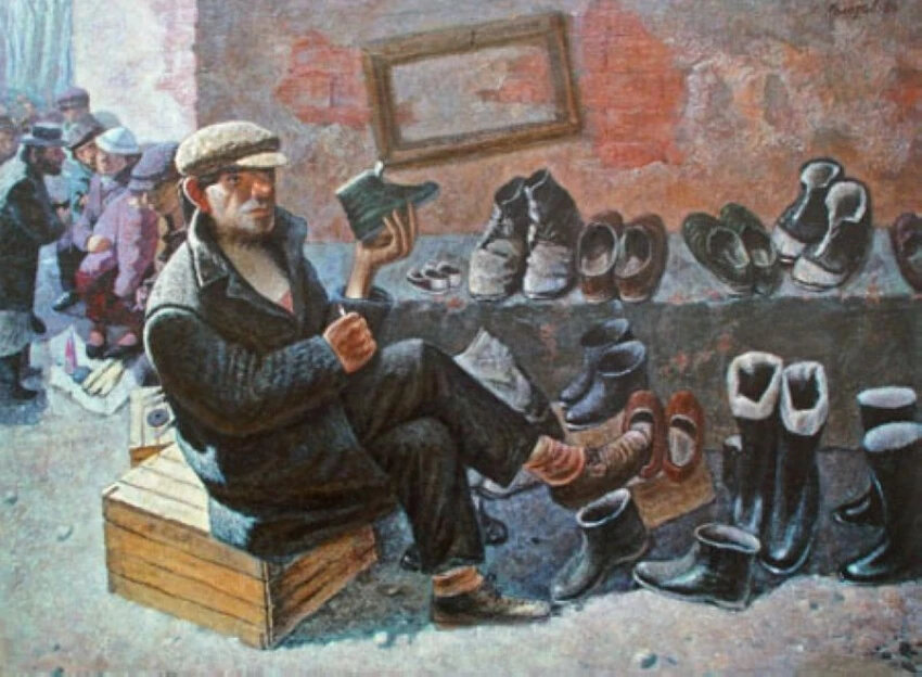 «Предприниматель», картина Василия Колотева, 1986 г.