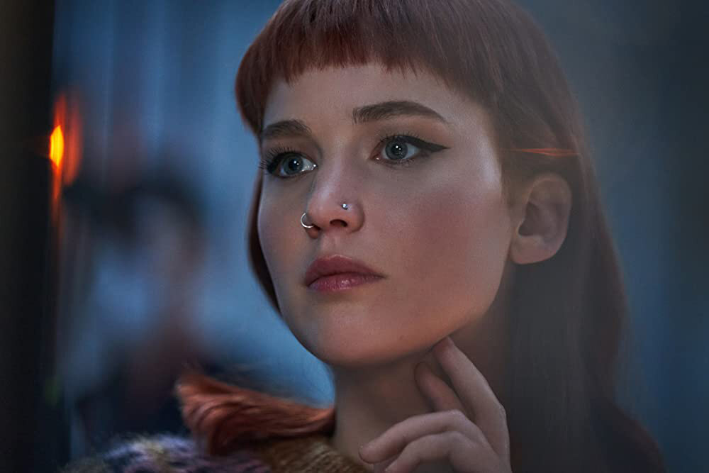 Кадр из фильма Don't Look Up. Режиссер: Адам МакКей. Оператор: Линус Сандгрен. Производство: Bluegrass Films, Hyperobject Industries