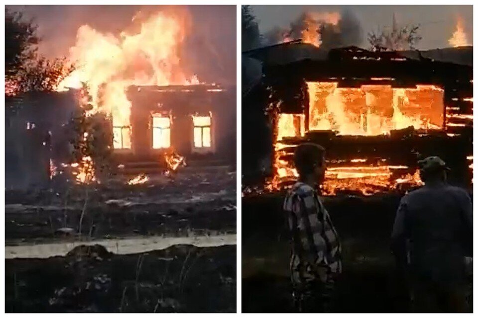     В клепиковской деревне под Рязанью сгорели несколько домов.