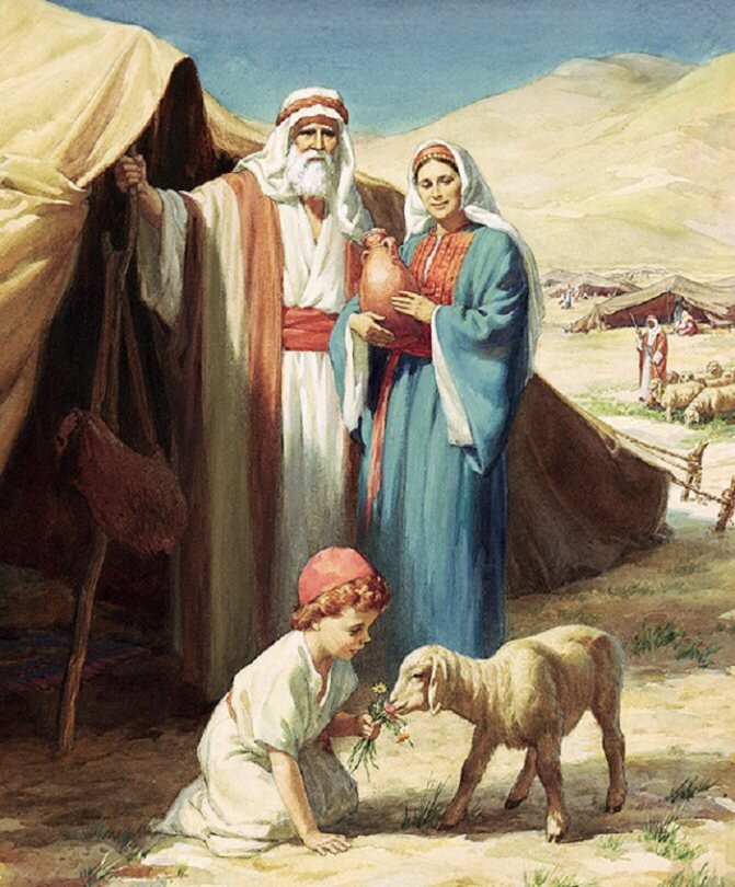 Авраам с семейством. Фото из открытых источников Интернета. 
