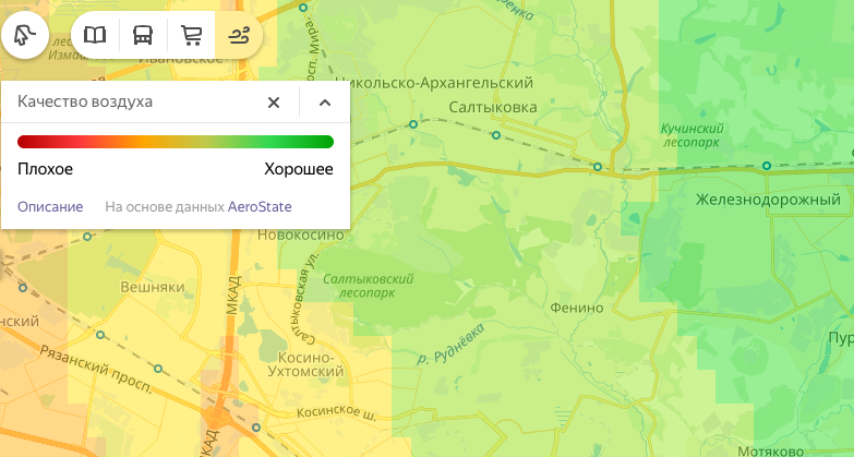 Микрорайон кучино на карте