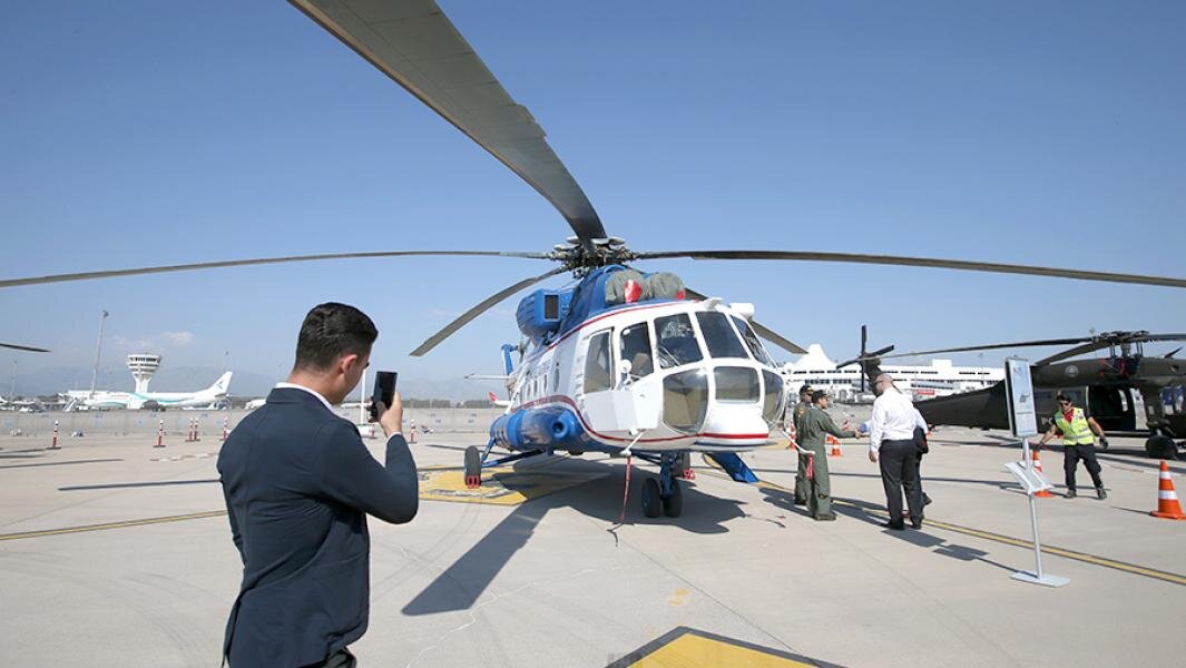 Вертолет Ми-17 турецкой жандармерии. Фото: ТАСС/Марина Лысцева