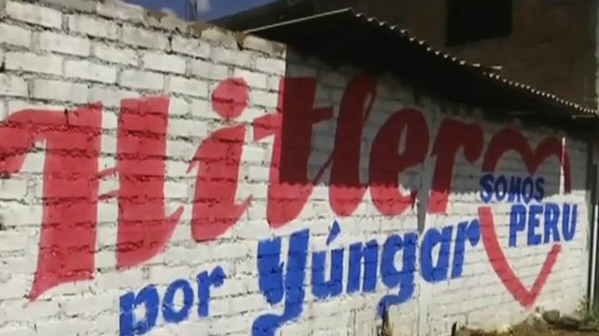 Призыв голосовать за Гитлера в городе Юнгар