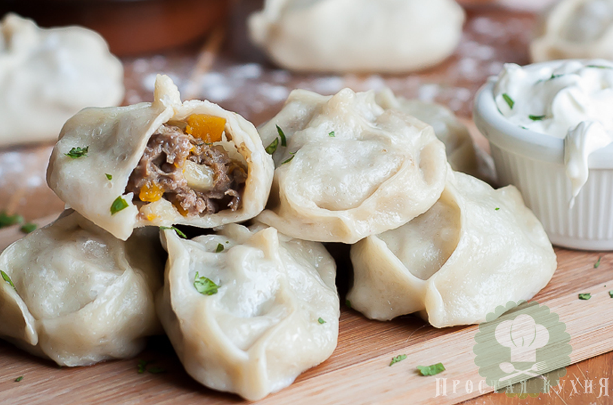 Манты по-узбекски с мясом и луком — классический пошаговый рецепт