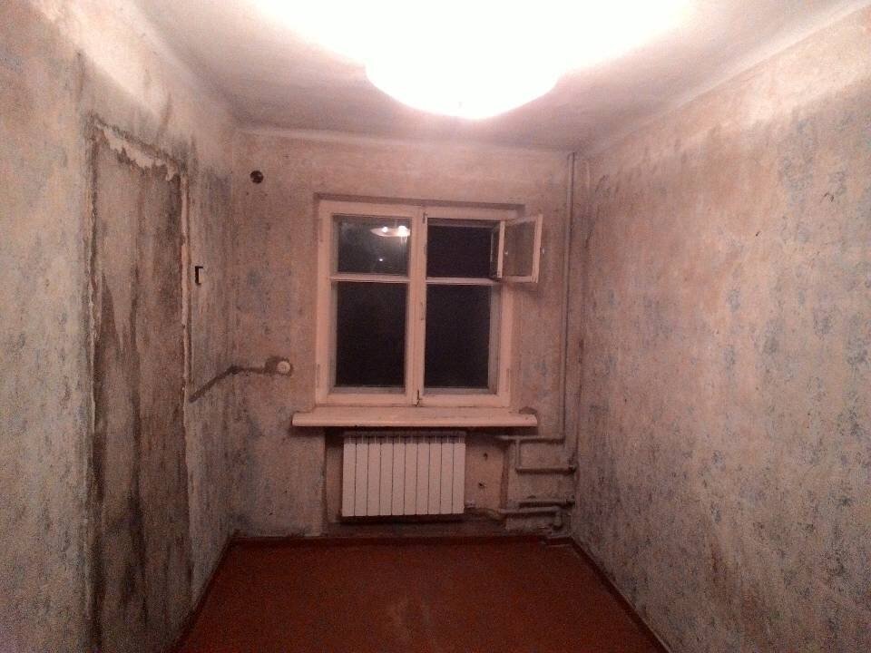 Вид комнаты после проведения подготовительных работ.