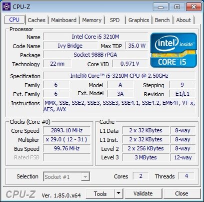 Подробная информация о вашем процессоре, так же программа для его тестирования