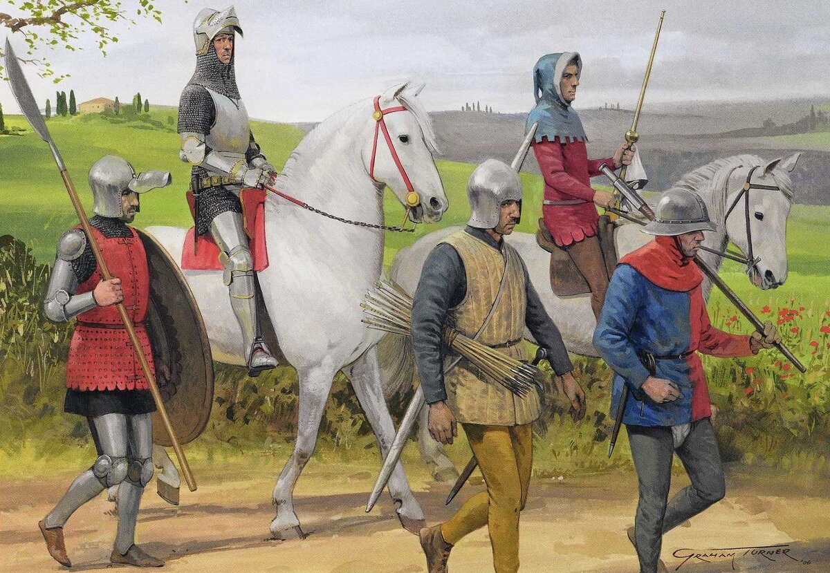 Личная жизнь рыцарей. Джон Хоквуд белый отряд. Итальянские кондотьеры 15 века.