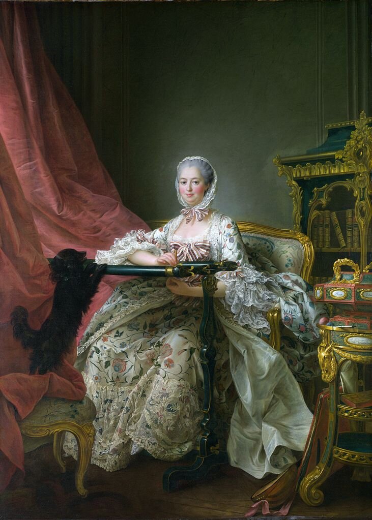 "Мадам де Помпадур за вышивкой", Франсуа-Юбер Друэ, 1763-64, из коллекции Лондонской национальной галереи