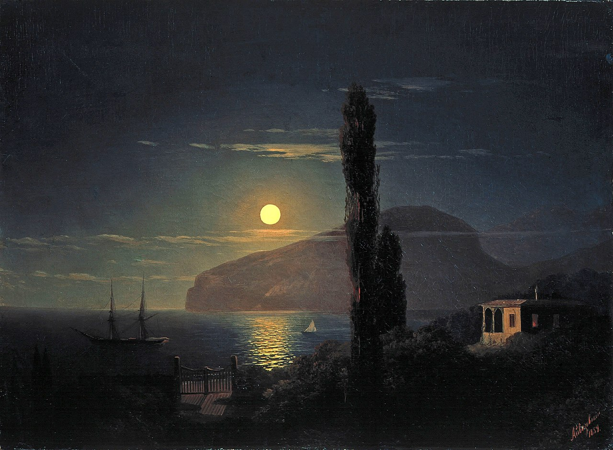                                                        Лунная ночь в Крыму, 1859, холст, масло