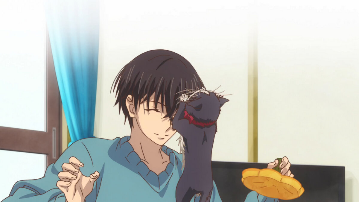 Аниме Мой сосед у меня на коленях, а иногда на голове