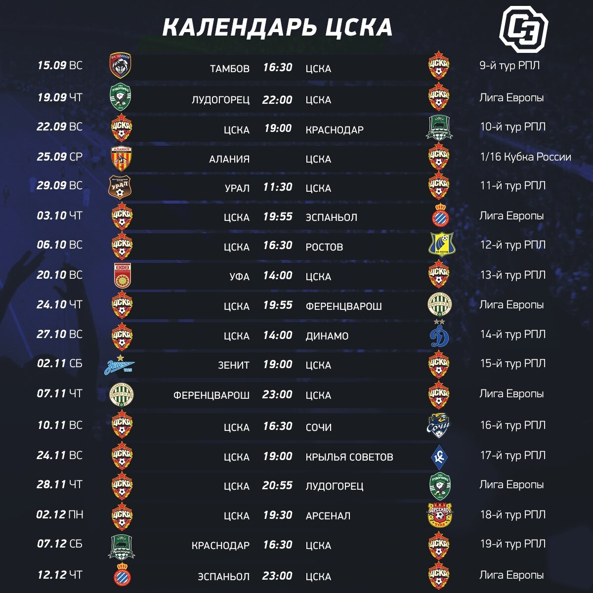 Все оставшиеся матчи ЦСКА в 2019 году | ФУТ БОЛ | Дзен
