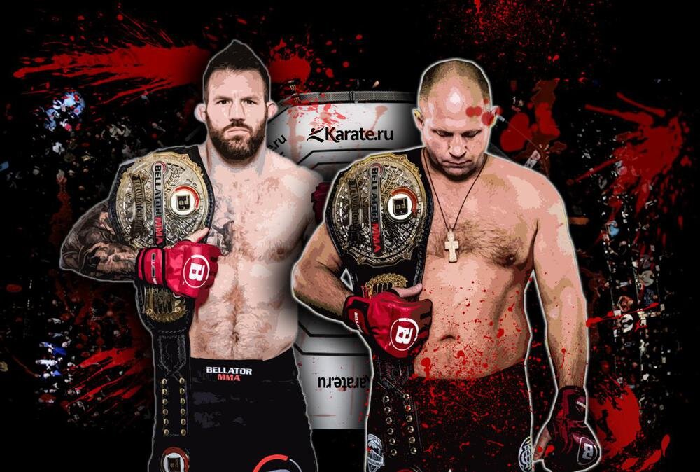 Федор Емельяненко - Райан Бейдер - сойдутся в клетке.
На кону - пояс Чемпиона Bellator в тяжелом весе!