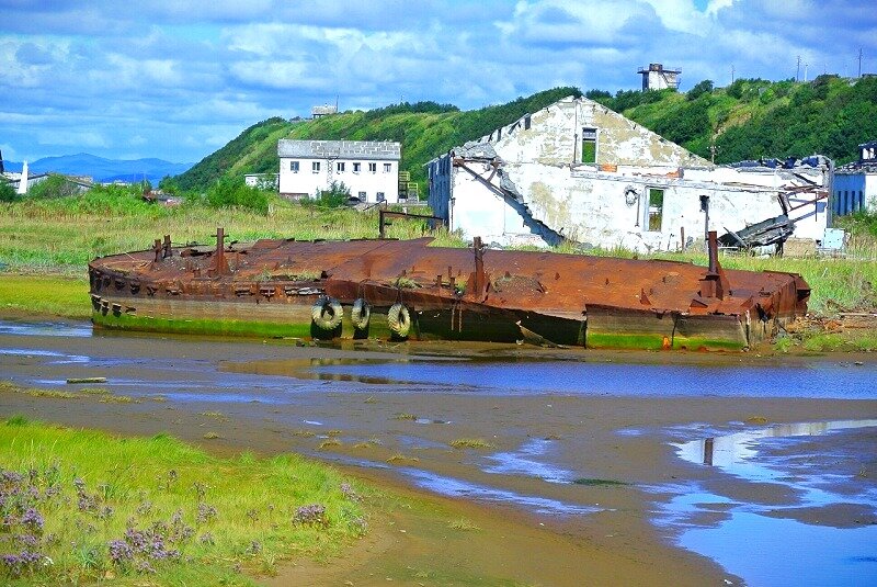 Выброшенные корабли-призраки острова Сахалин