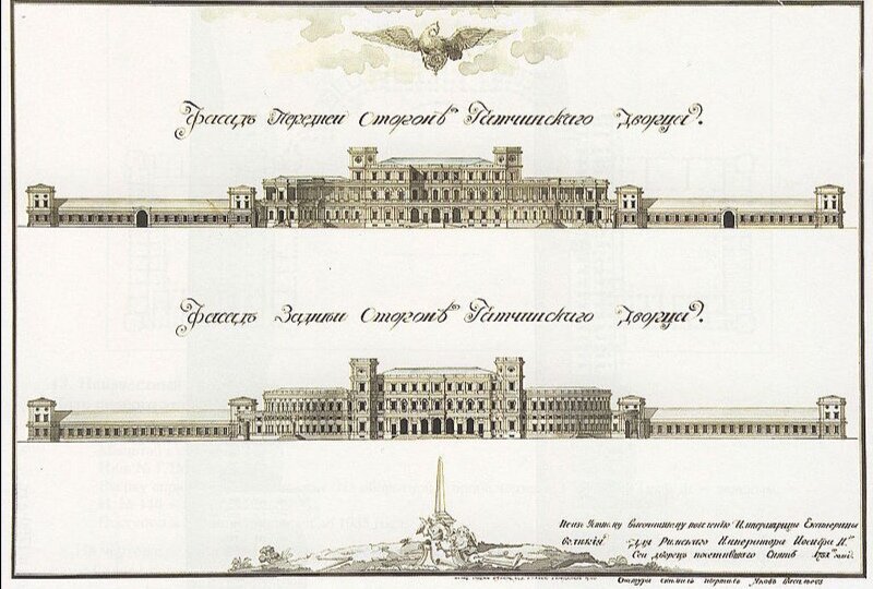 Гатчинский дворец в 1781 год. Источник : Википедия. 