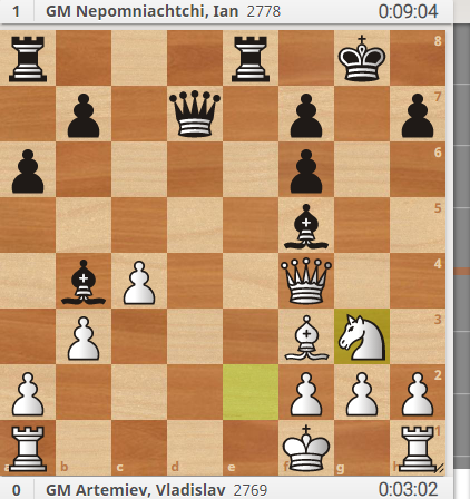 Позиция после 20.g3?? (Stockfish - 5.4)