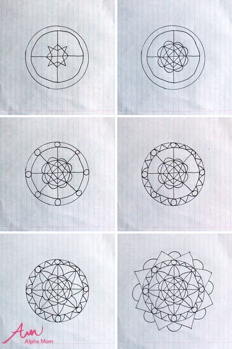 Как нарисовать мандалу (70 фото)