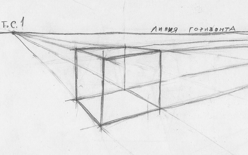 Как нарисовать куб карандашом поэтапно