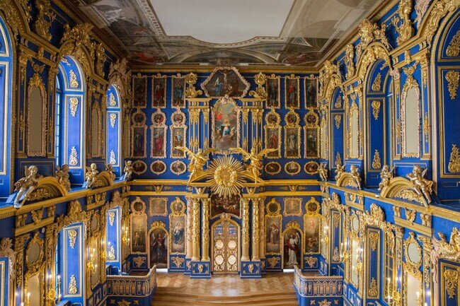 Интерьер церкви Воскресения Христова Екатерининского дворца. Источник: pinterest.com