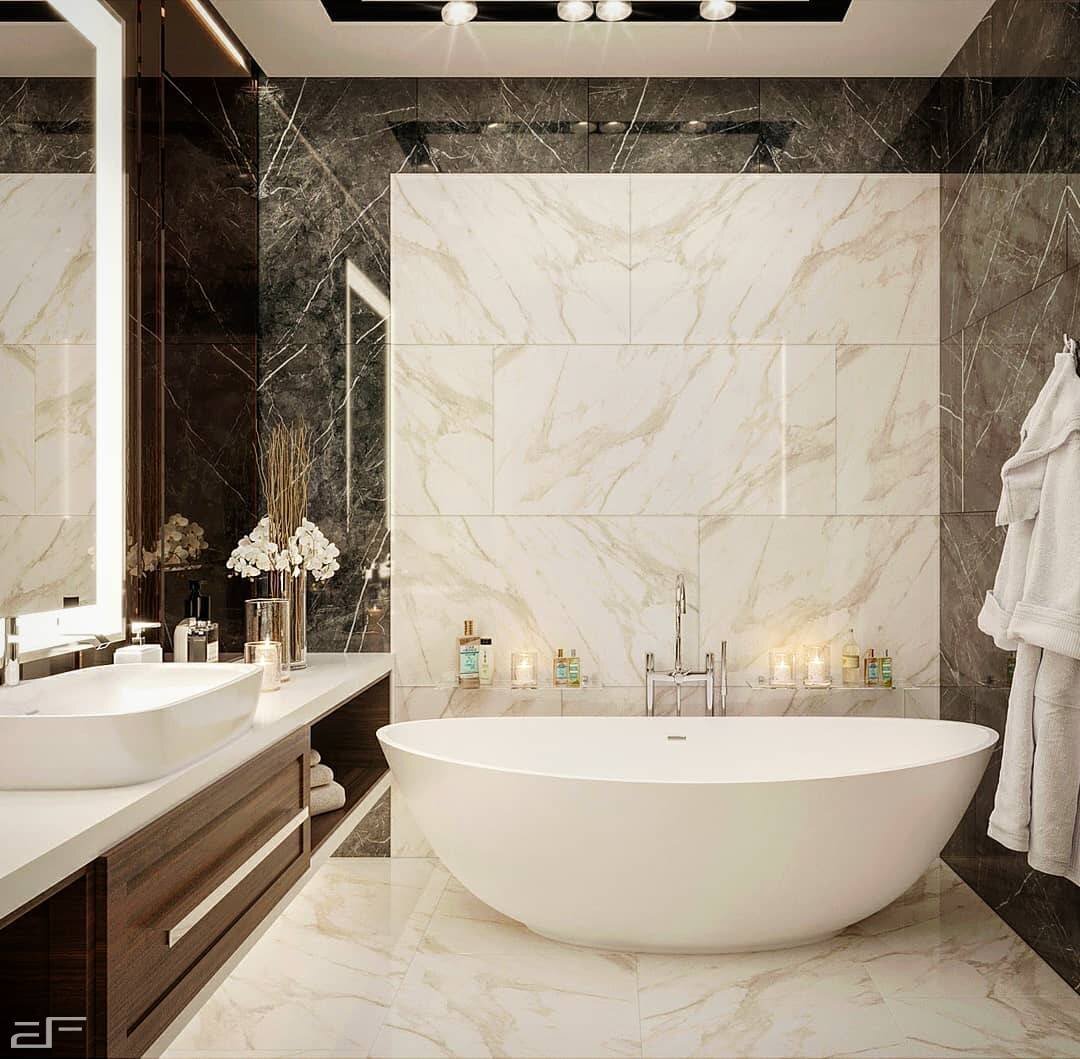 Дизайн интерьера ванной комнаты