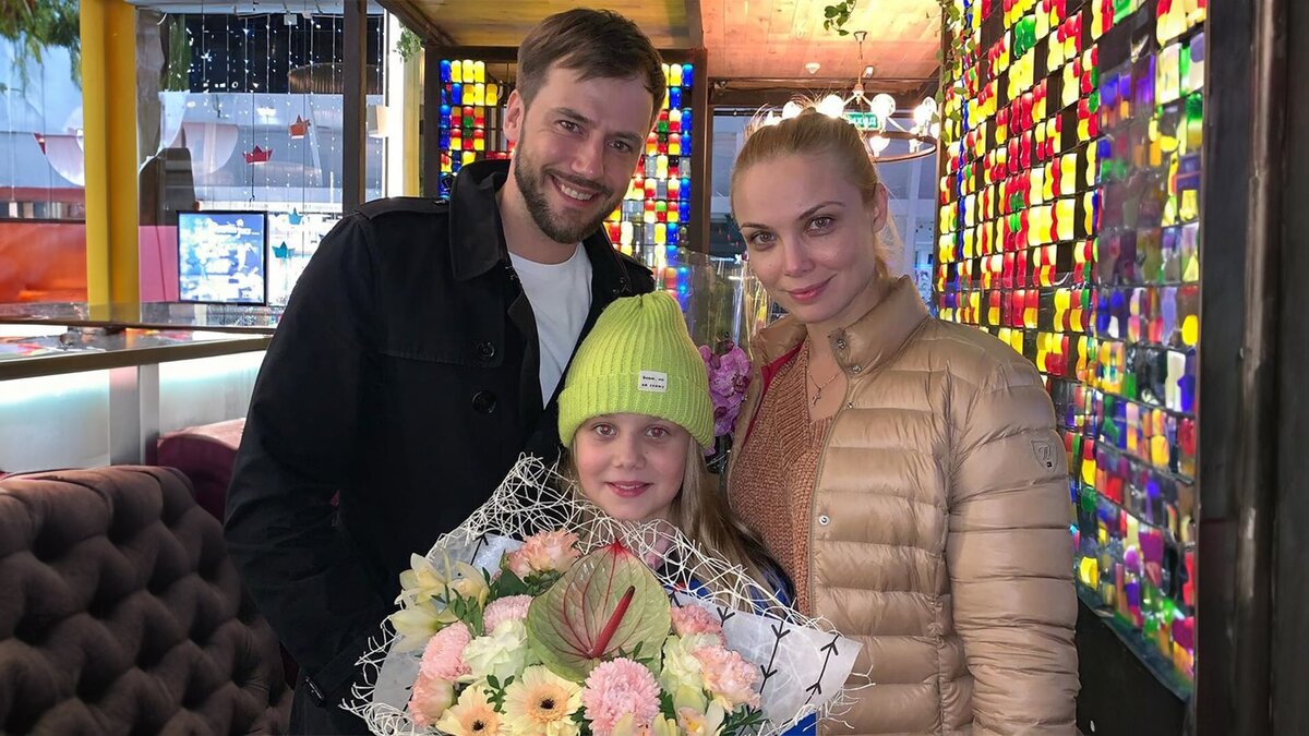 Иван Жидков с бывшей супругой Татьяной Арнтгольц и их дочкой Марией