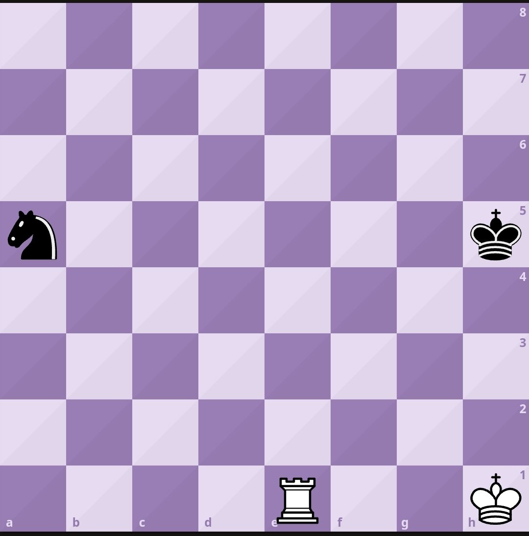 Ход белых. Двойной удар ладьей. 