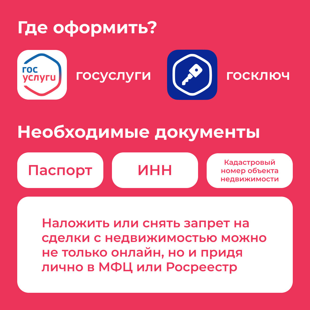 Как оформить запрет на сделки с недвижимостью. Запрет на сделки без личного присутствия.