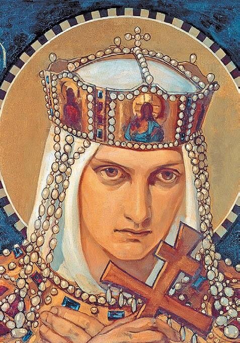 Н.А. Бруни. Святая великая княгиня Ольга. 1901 г. Оригинал для мозаики храма Воскресения Христова в СПб