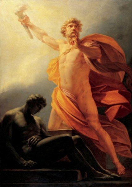 Heinrich Friedrich Füger, "Прометей несет людям огонь"