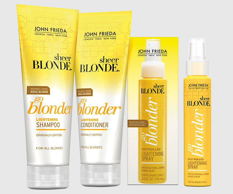 Sheer blonde go. Осветляющий спрей для волос John Frieda.