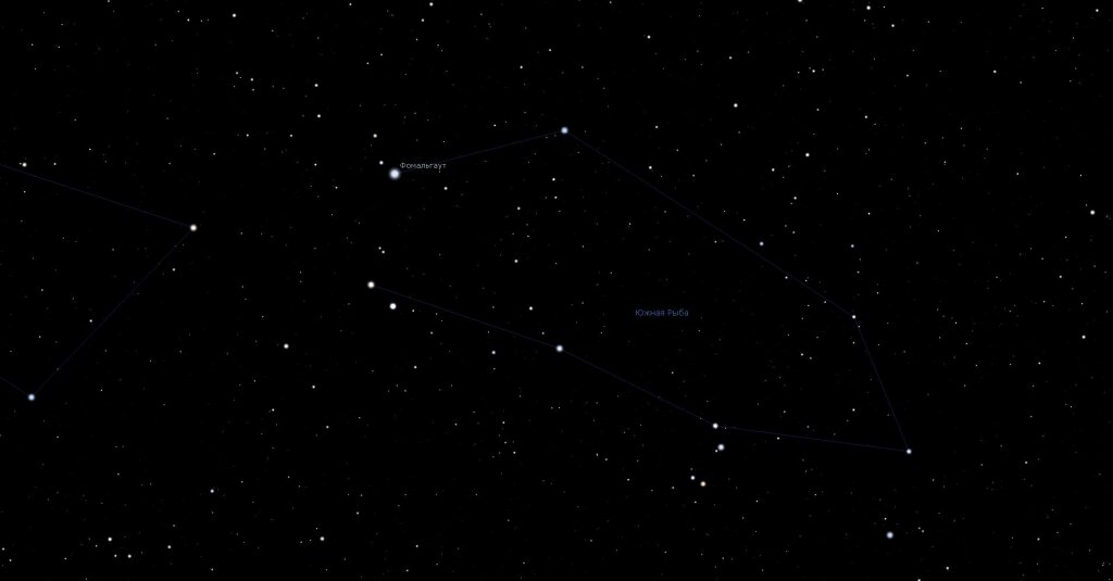 Расположение Фомальгаута на небе