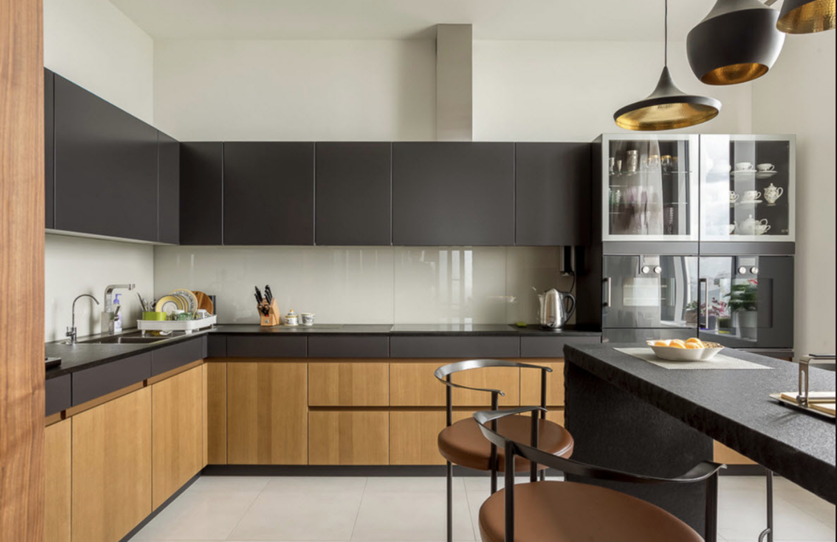 Фасады этой кухне открываются двумя способами/forum.ivd.ru