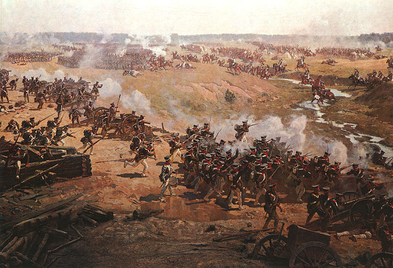 Гвардейские полки отражают атаки французской кавалерии. 1912 г.