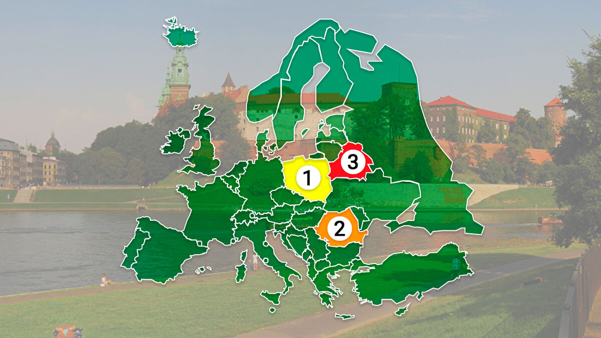Каким номером на карте отмечена Польша? | География | Дзен