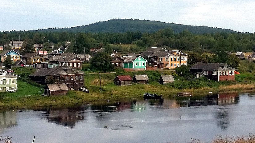 Село Нюхча, откуда начиналась Осударева дорога. Фото 2016 года