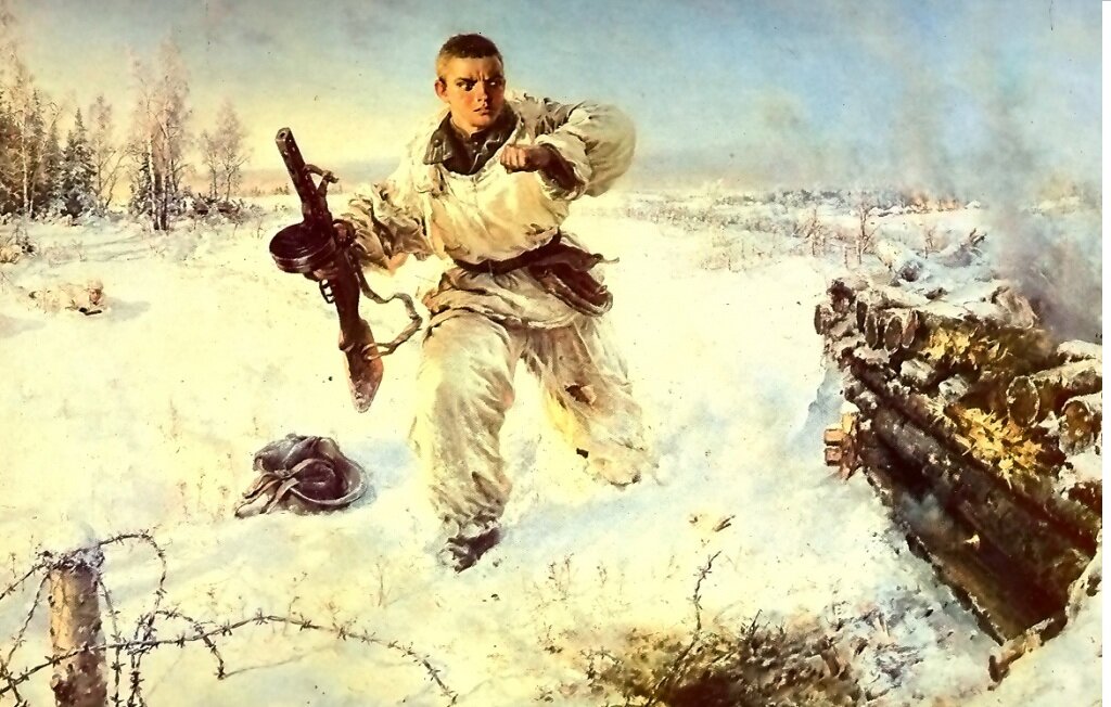 На момент боя Александру Матросову былов всего 19 лет...