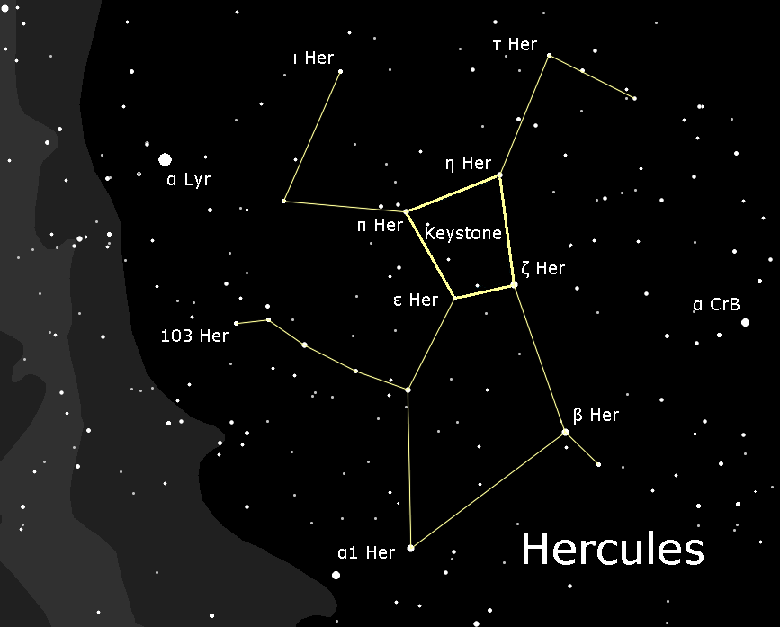 Геркулес созвездие схема