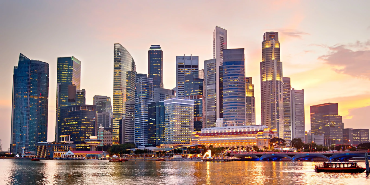 Сингапур. Закат.