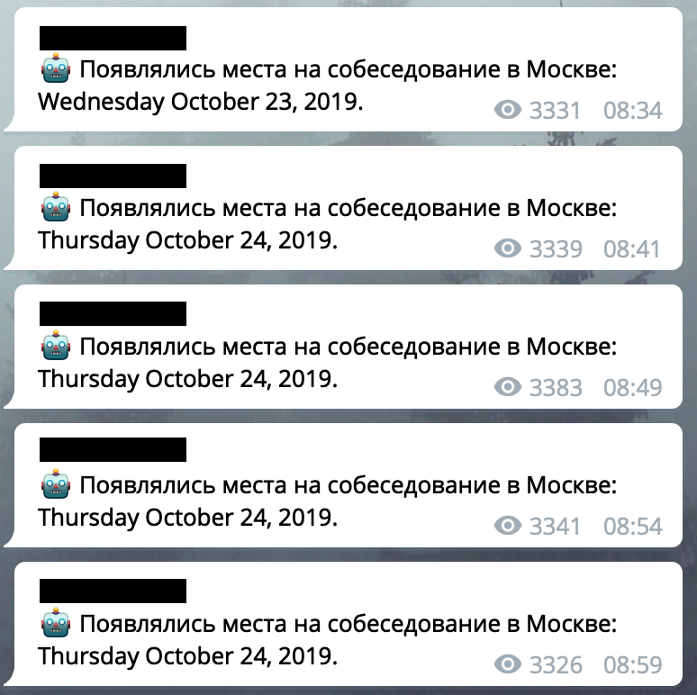 Telegram-бот, виза в США