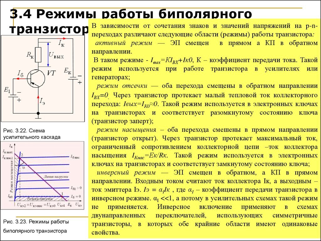 Теоретическая часть пособия Глава 3.5. Режимы работы биполярного  транзистора | Культурно-досуговый Деятель | Дзен