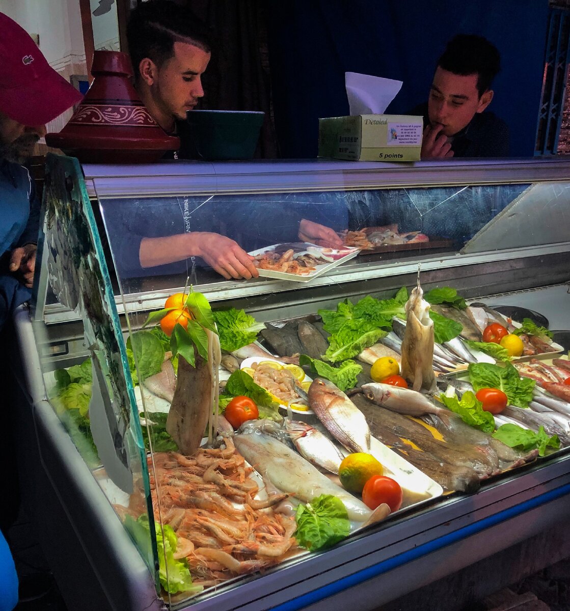 Свежие морепродукты 