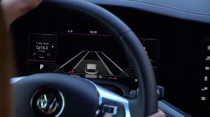 Камера заднего вида в Фольксваген Туарег. Лиса Рулит