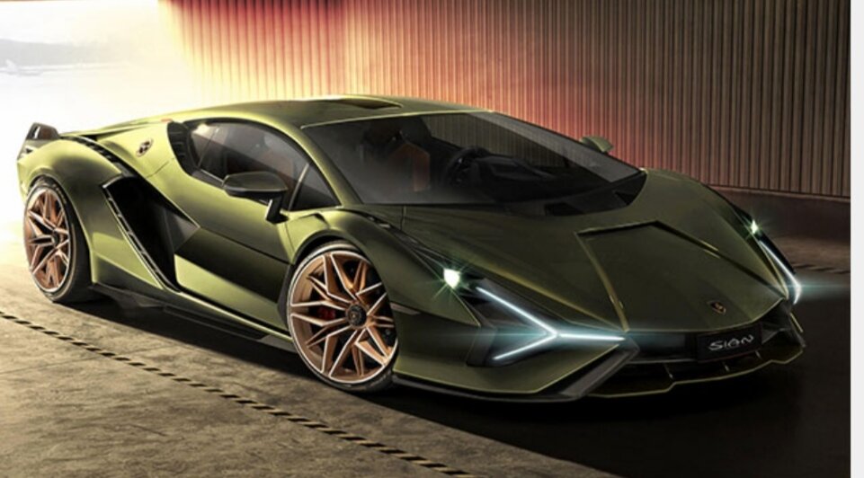 Sian – первый гибрид Lamborghini.Всего выпустят 63 купе за 3,6 млн. долларов и 19 родстеров за $3,7 млн. V12 и электромотор суммарно выдают 819 л. с. и позволяют разгоняться до сотни за 2,8 с и развивать 350 км/ч.
