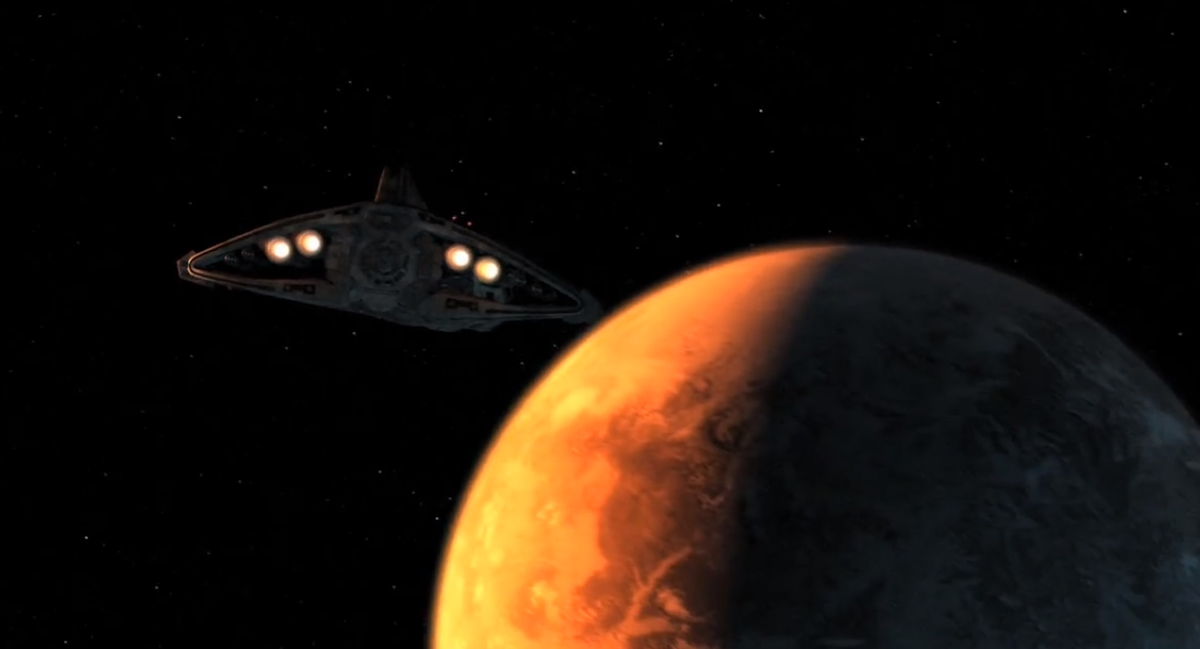 обработанный скриншот из сериала Звезные врата: Вселенная