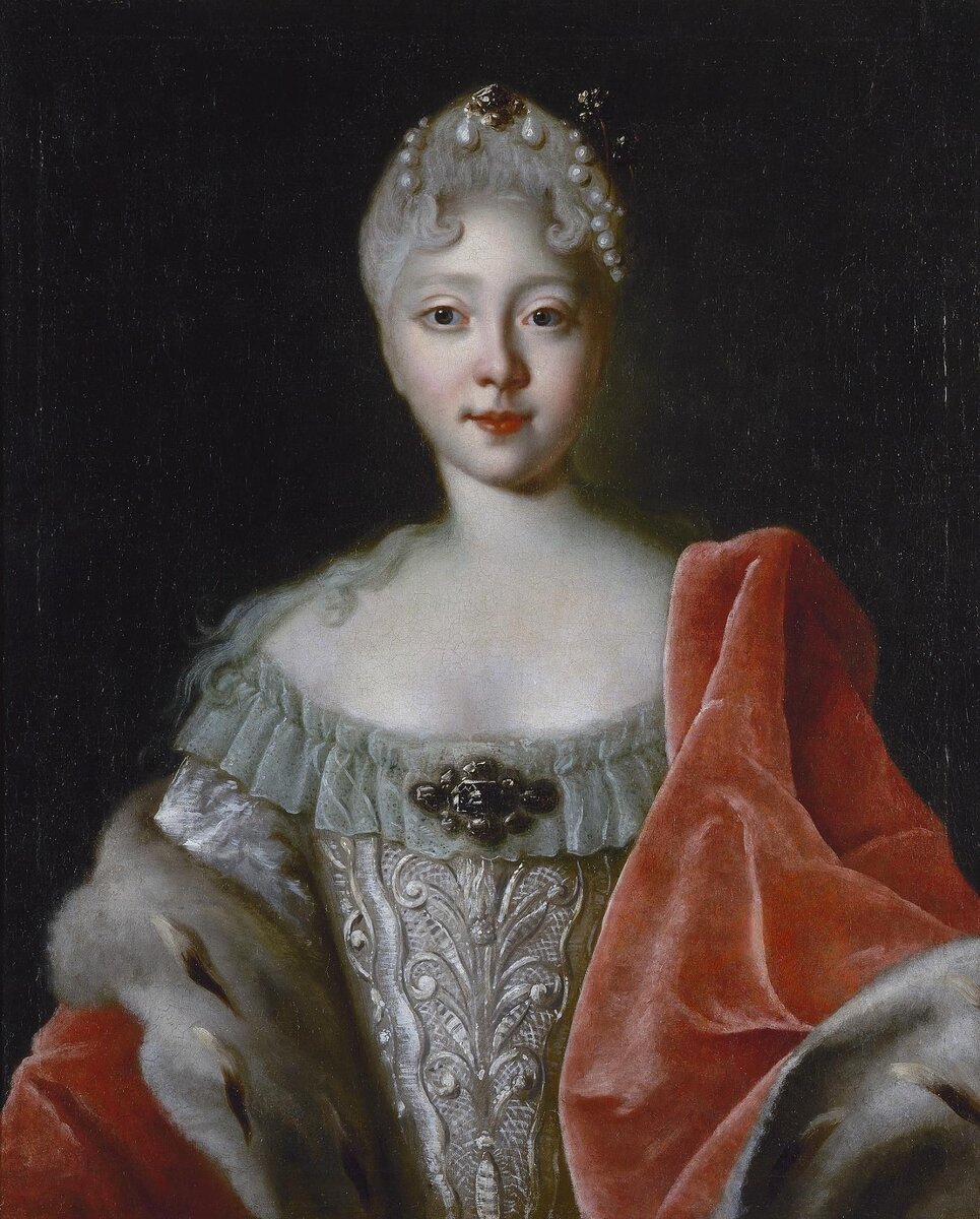 8.Цесаревна Елизавета Петровна в юности. Неоконченный портрет. 1720-е годы.